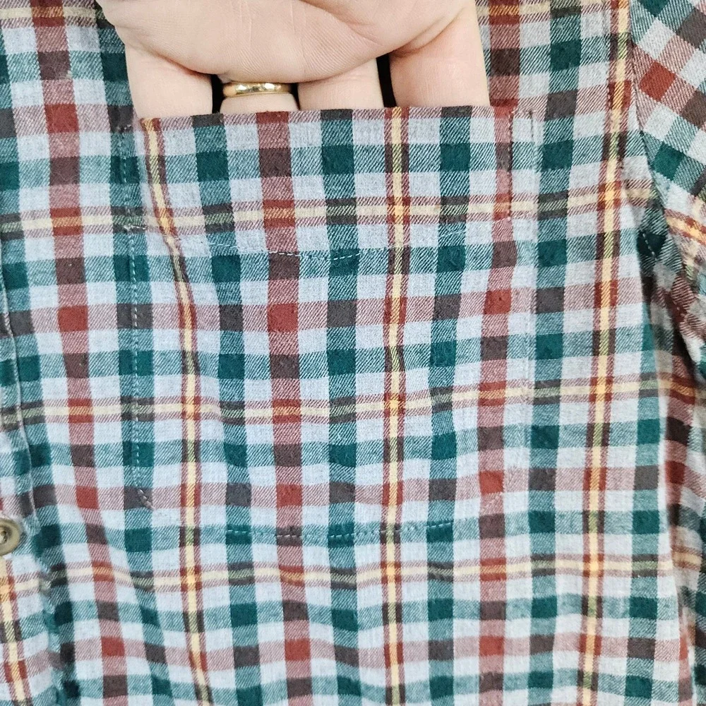 J Crew Men's Multicolor Checks Button Down‎ Shirt Size S 100% Cotton Re-Imagined